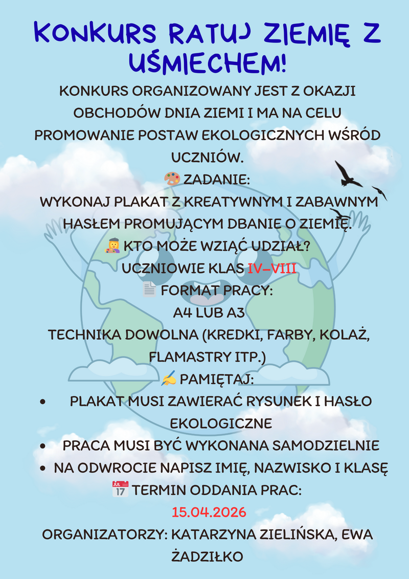 Niebieski Zielony Ilustrowany Dzień Ziemi Plakat (Magazyn ).png